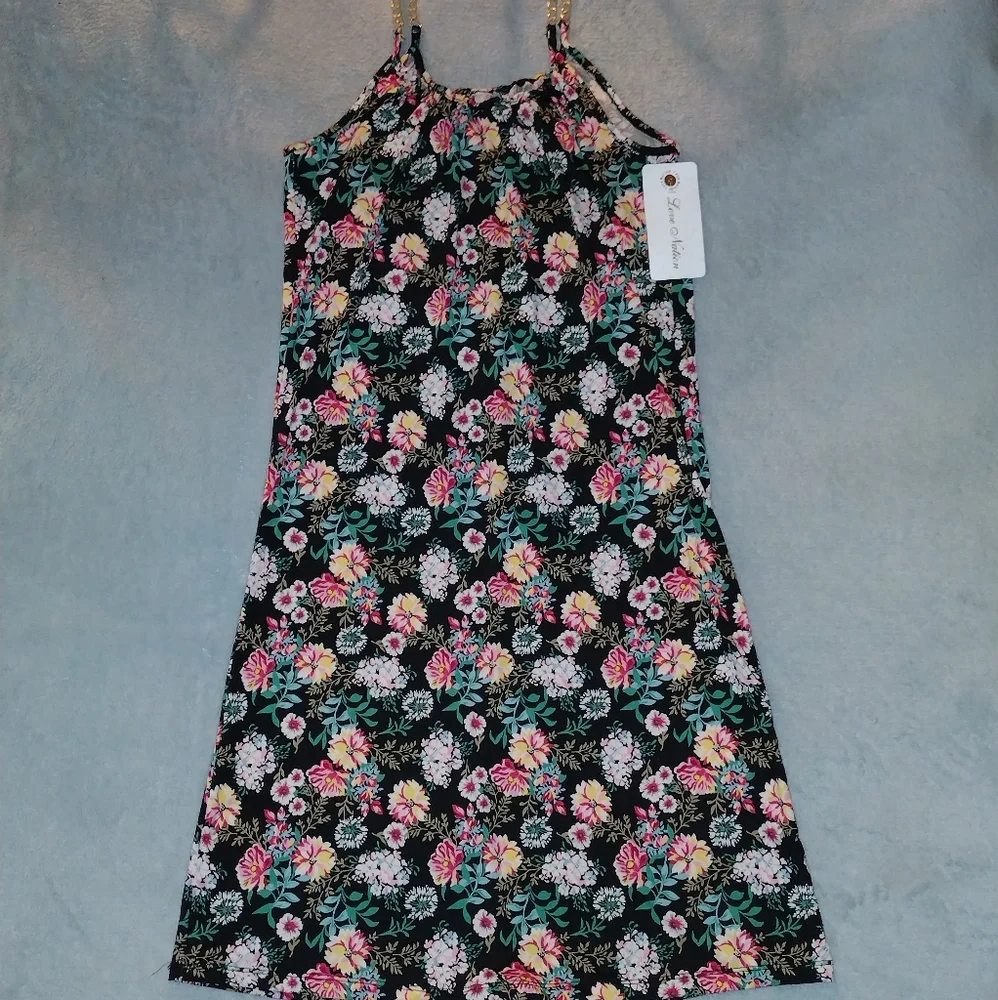 Chain Straps Floral Dress - Picture 4 of 6